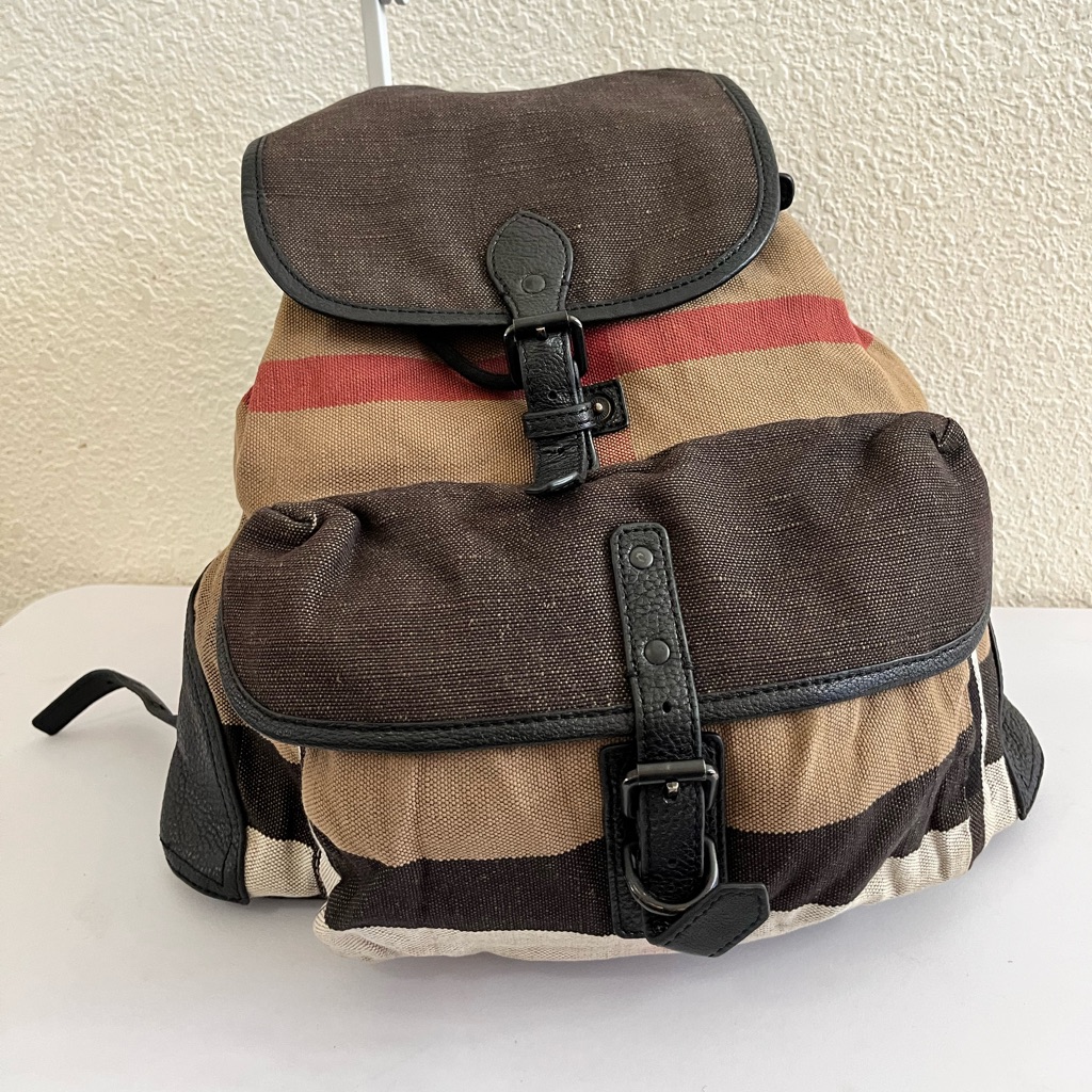 Burberry Housecheck Canvas And Leather Men’s Backpack